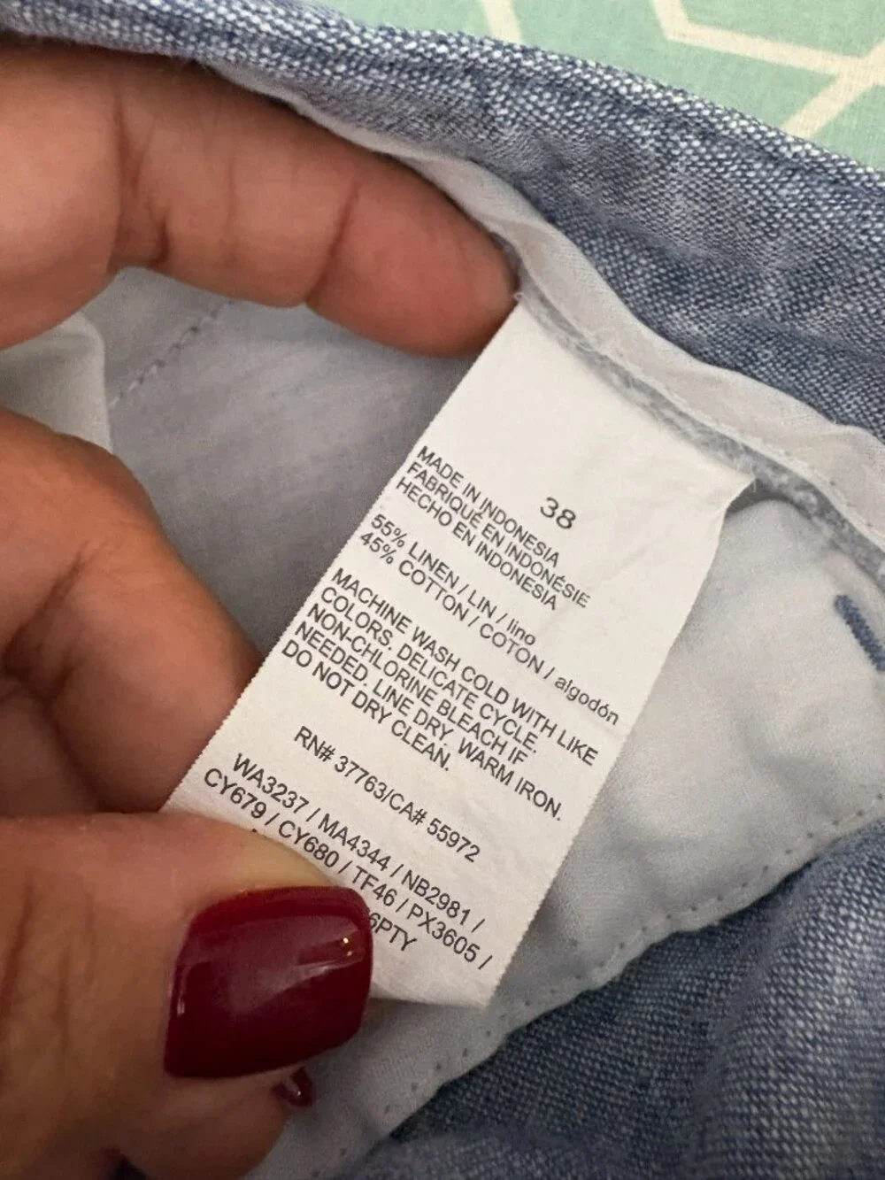 Perry Ellis Men’s Blue Drawstring Bermuda Shorts Casual Resort Size 38